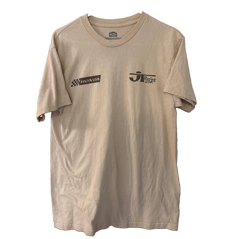 Honda JT Racing USA Sports World Wide Motorcross Tour. Men’s Tan Large T Shrt